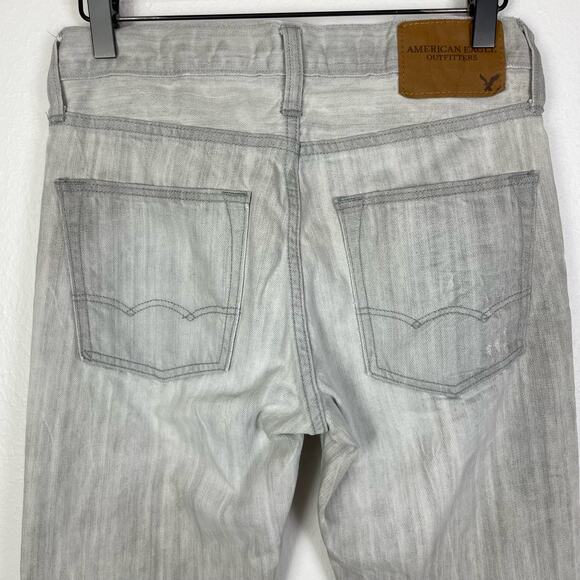 American Eagle | 26x28 Slim Straight Gray Denim Jeans - Picture 5 of 8